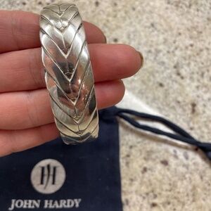 John Hardy sterling silver modern chain cuff bracelet